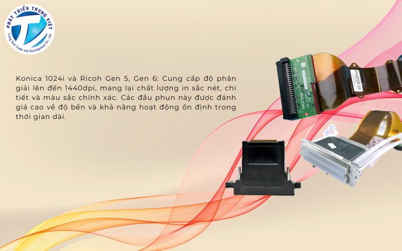 Đầu phun Ricoh G5/G6 hoặc Kocnica 1024i cho bản in mịn "đỉnh của chóp"